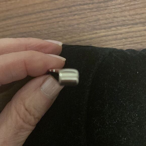 Swank Vintage 925 Sterling Silver Polished Tie Clip with Faceted Design. - Picture 5 of 6